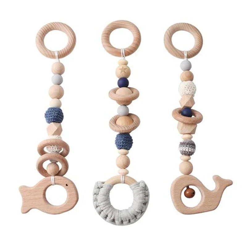 1Set Play Gym Frame Baby Activity Wooden Fitness Frames Play Gym Mobile Baby Room Decoration Newborn Baby Accessories Rattle Toy