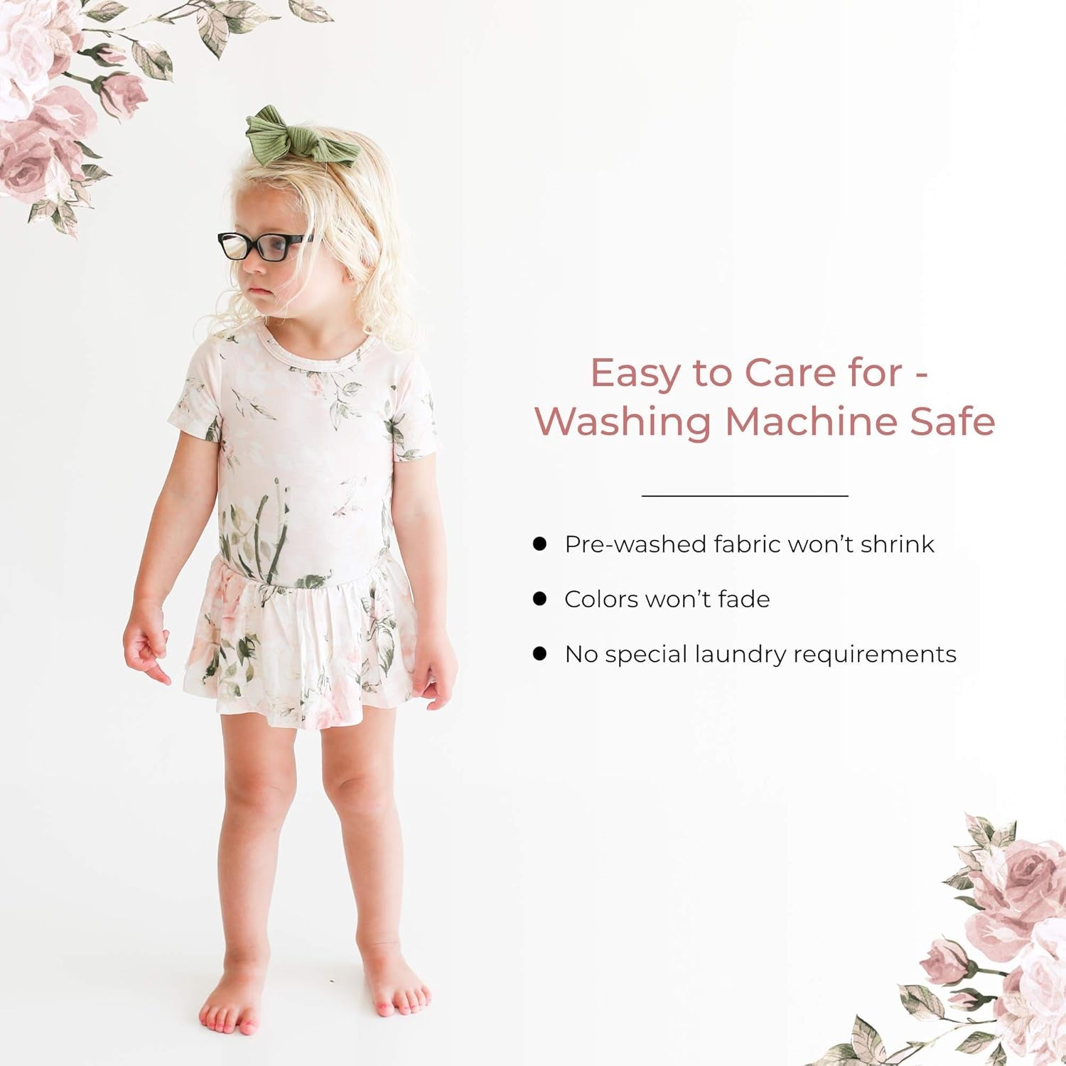 Baby & Little Girls Dresses for Summer - Twirl Bodysuit Dresses for Girls Made of Soft Viscose from Bamboo