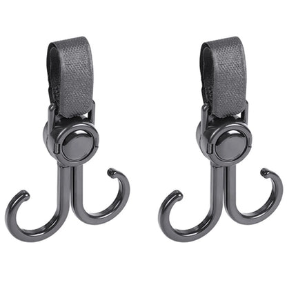 Baby Stroller Double Hook Hanger 2 Pcs Adjustable Storage Hook Clip for Outdoor Traveling Hanging Shopping Dressing and Diaper Bag