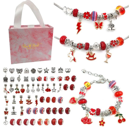 DIY Charm Bracelet Making Kit for Girls Adults and Jewelry Making Multicolor